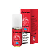 A STEAM E LIQUID 10 x 10ml 50/50 VGPG STRAWBERRY 3mg, 6mg 12mg, 18mg